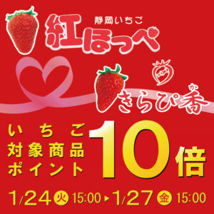 いちご対象商品ポイント１０倍
